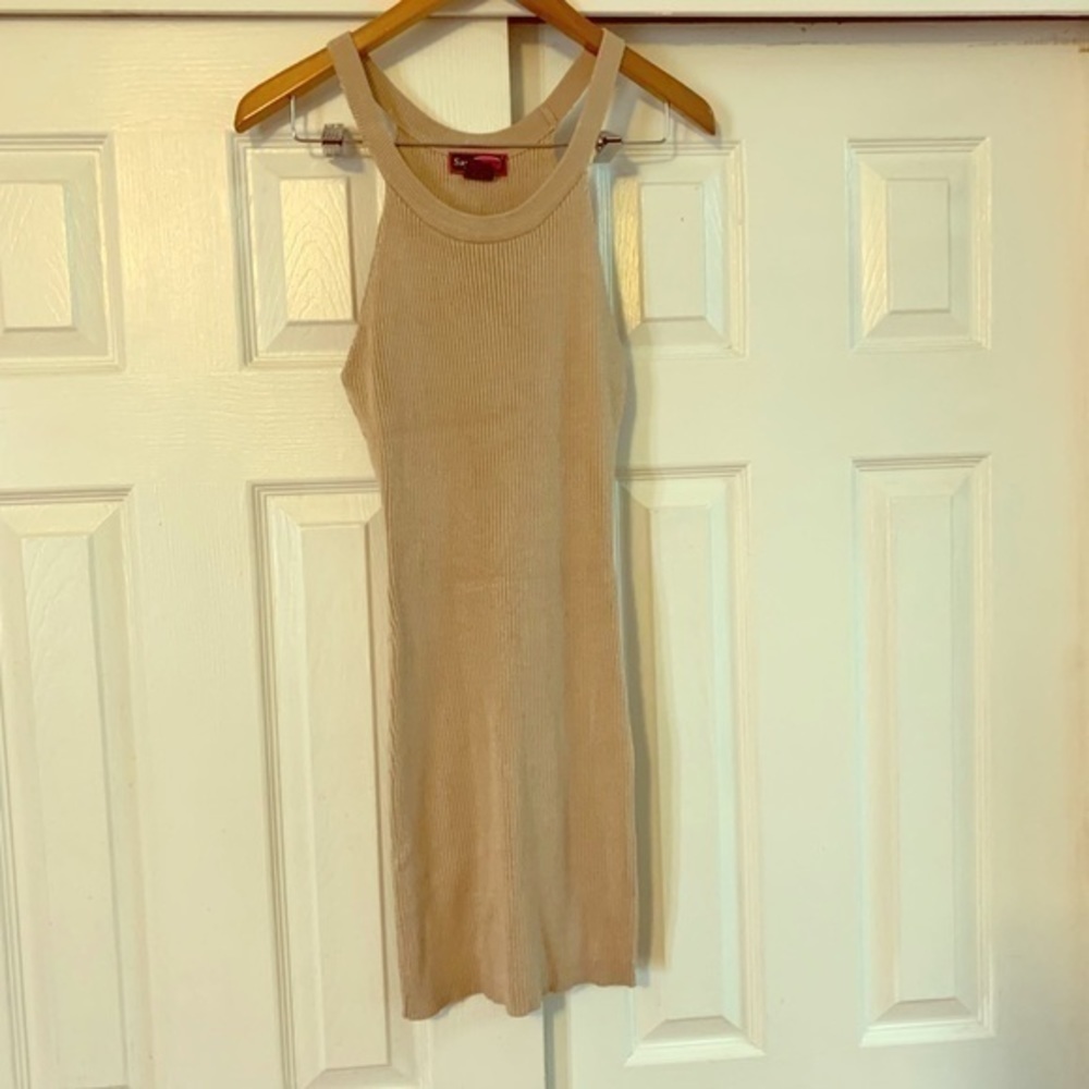 Tan Stretch Dress by Say What Size Small